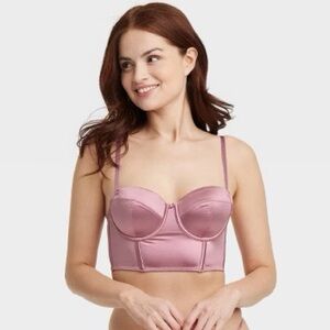 Auden Mauve Satin Bustier